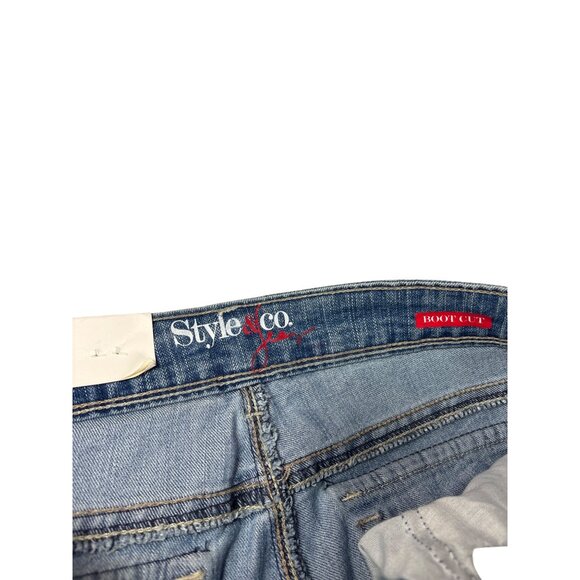 Style & Co Womens Light Blue Bootcut Denim Jeans Size 10 New With Tags - Picture 8 of 9